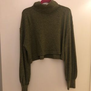 Free People Cropped Mock Neck Sweater